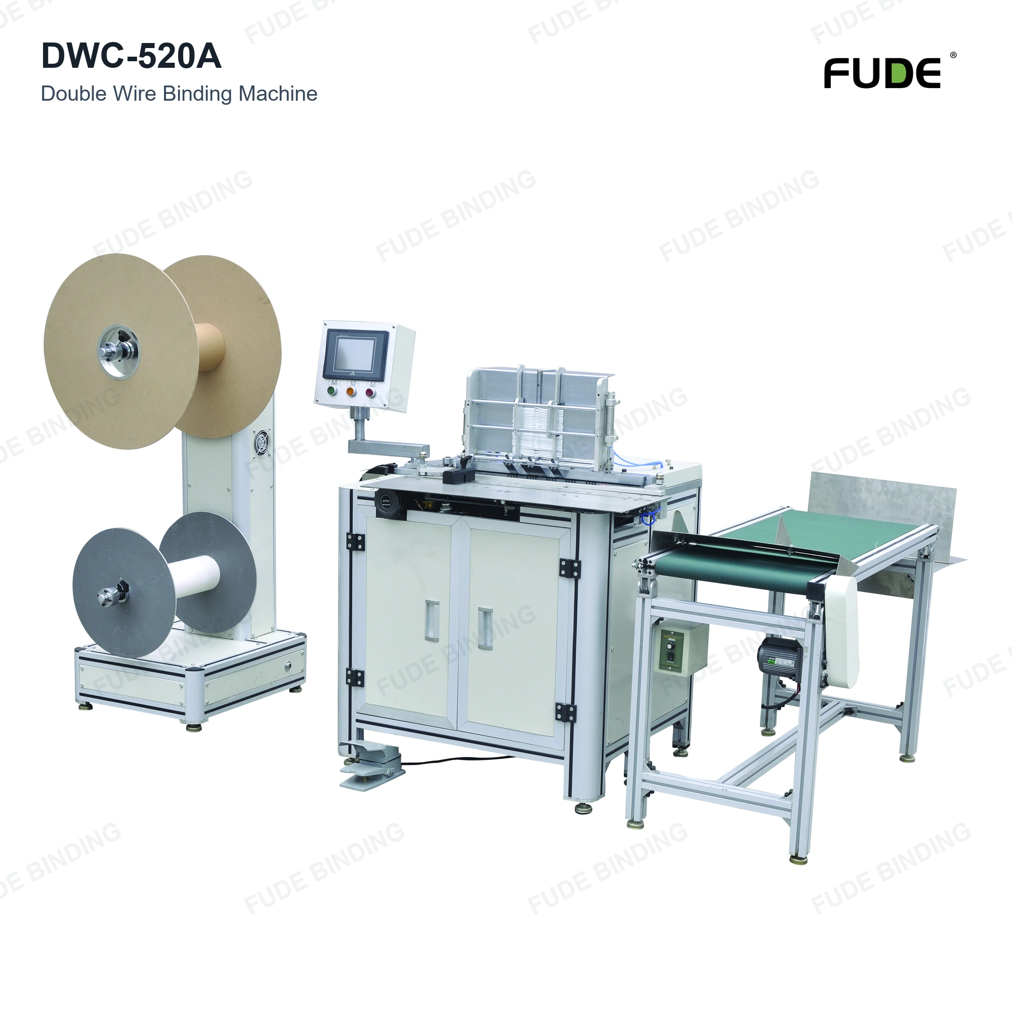 DWC-520A Semi-Αυτόματη μηχανή βιβλιοδεσίας διπλού σύρματος με τροφοδότη κρεμάστρας